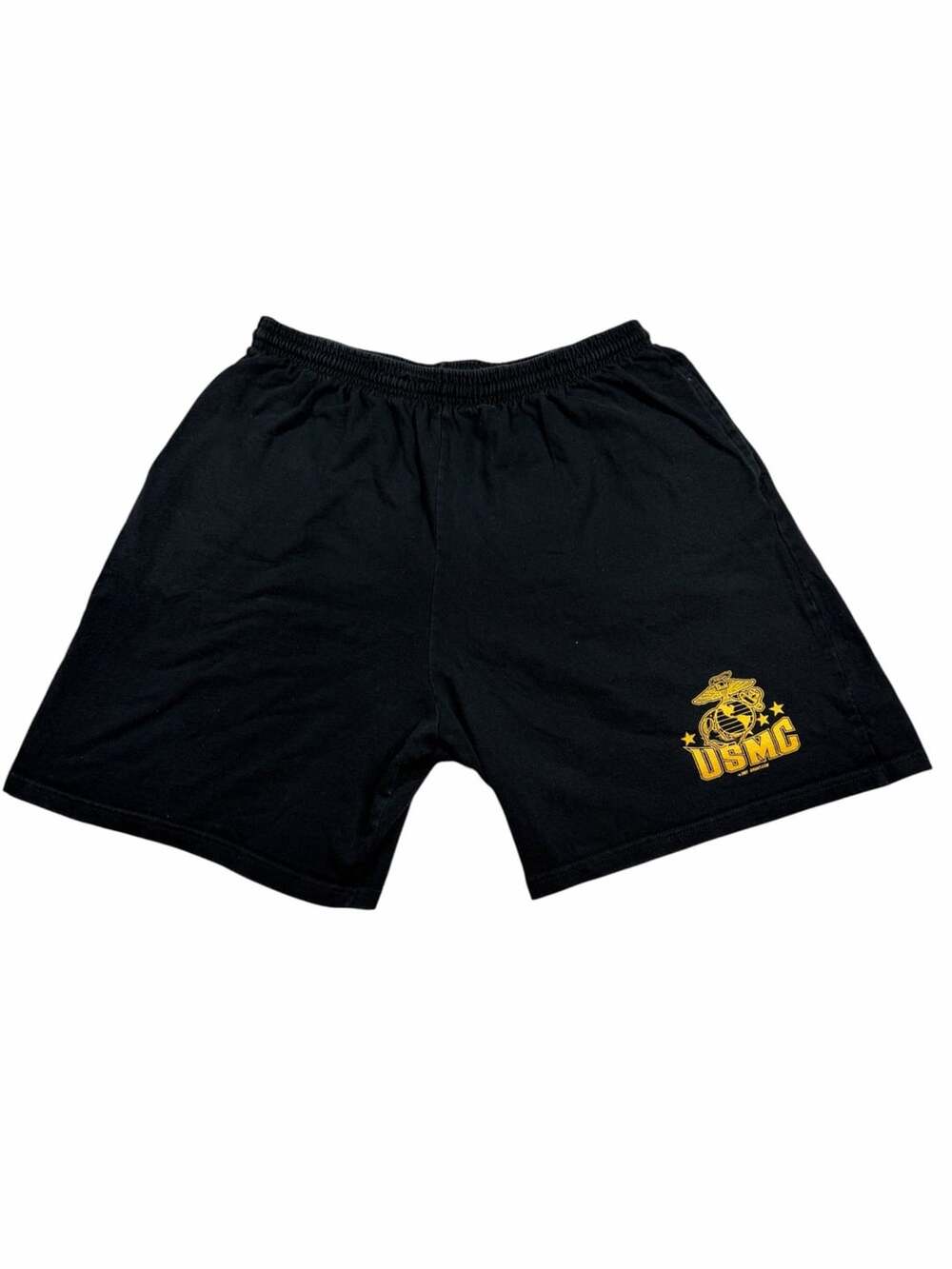 USMC Marines Anvil Men’s XL Black Athletic Shorts Eagle Globe Anchor 2007